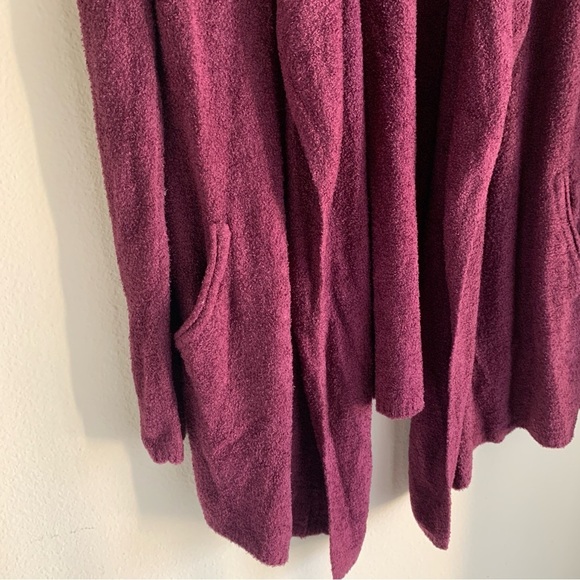 Barefoot Dreams Wine Colored Cardigan Size XXS/XS - Picture 2 of 5